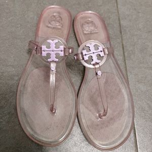 Tory Burch Jelly sandals. Barely worn outside. Size 7W